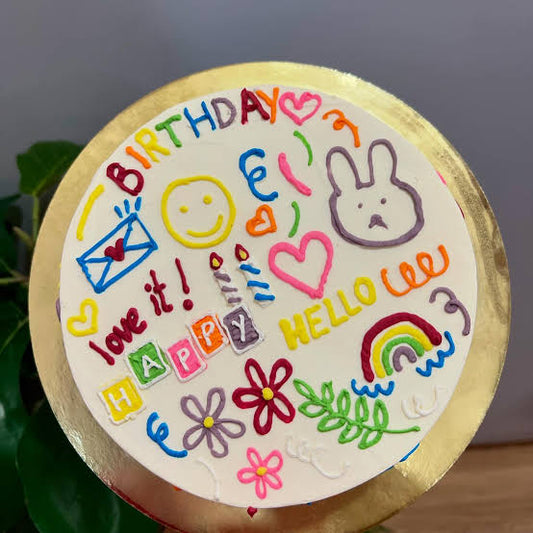 Doodling cake