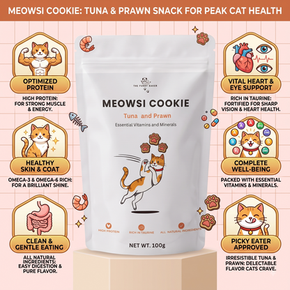 Meowsi Cat Cookies - Tuna & Prawn