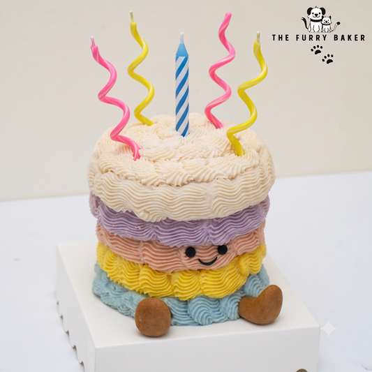 Spiral Rainbow Candles [4 Sticks]