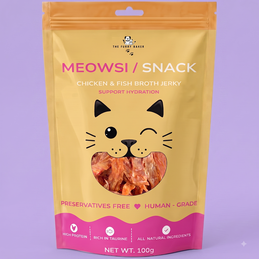 Meowsi Cat Snack - Chicken & Fish Broth Jerky