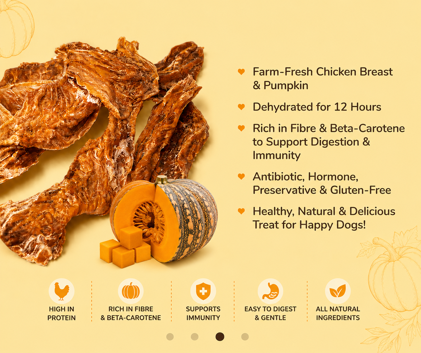 Chicken Jerky with Pumpkin Dog Treats