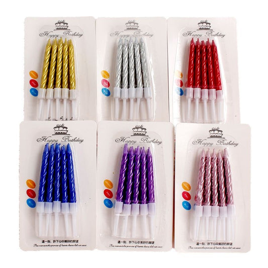 Metallic Stick Candles [4 Sticks]