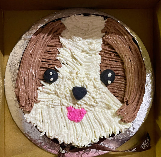 Shih Tzu Face Dog Cake