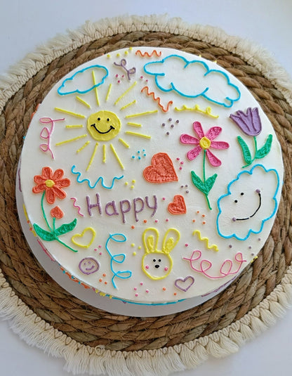 Doodling cake