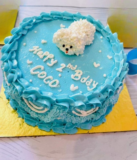 3D White Dog Cake